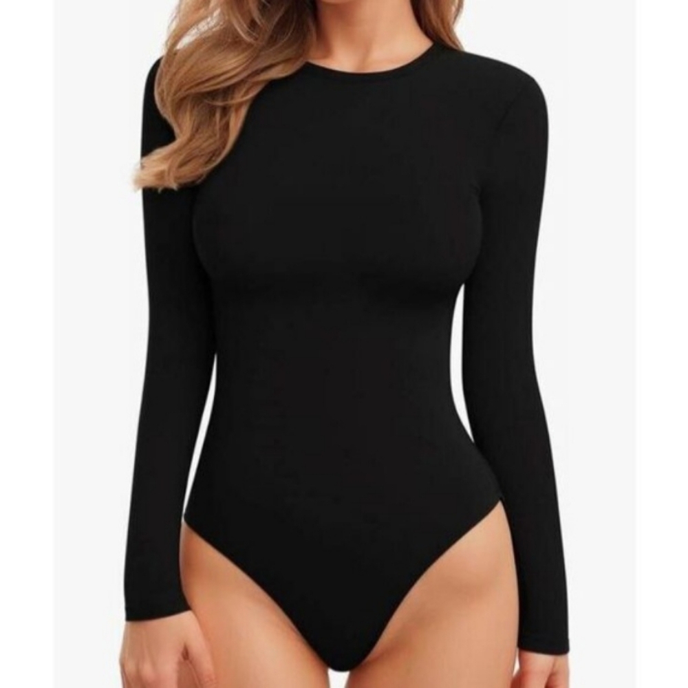 Mangopop Black Long Sleeve Bodysuit Sz.XL EUC.